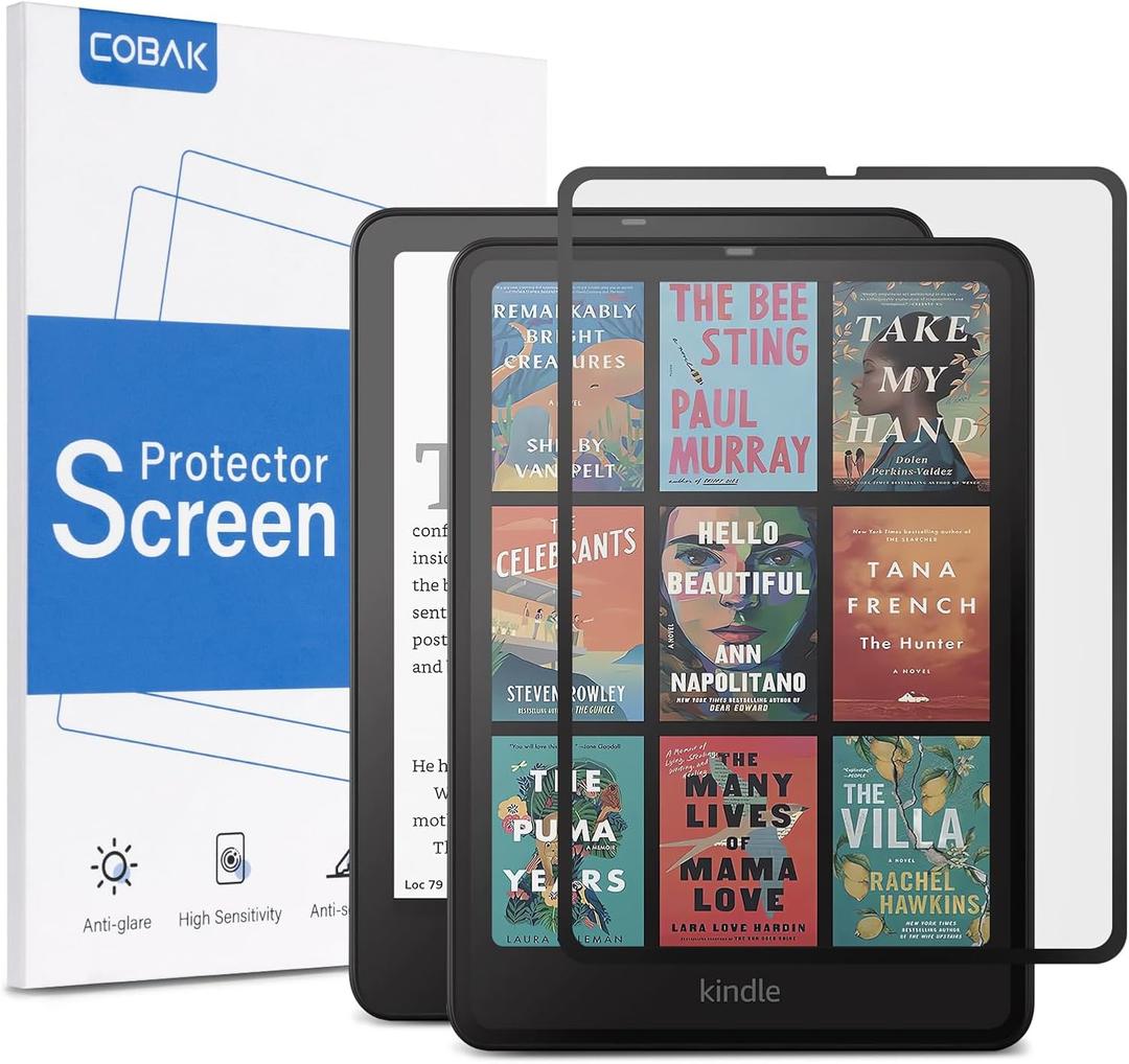 CoBak 2 Pack Tempered Glass Screen Protector for 7" Kindle Paperwhite 12th Gen 2024 & Kindle Colorsoft Signature Edition, Kobo Aura 2 - Fingerprint Resistant, Anti-Bubble - 9H Hardness Film CoBak 2 Pack Tempered Glass Screen Protector for 7" Kindle Paperwhite 12th Gen 2024 & Kindle Colorsoft Signature Edition, Kobo Aura 2 - Fingerprint Resistant, Anti-Bubble - 9H Hardness Film