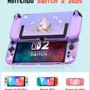 Dockable Case for Nintendo Switch 2 - Cute Kawaii Cartoon Design Soft TPU Grip Cover for Joy-Con Red Strawberry PC for Switch 2 Protective Case 2025 for Girls Boys Teens