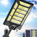 5000W Solar Street Lights Outdoor - 6500K Wide Angle Solar Light with Motion Sensor, IP67 Waterproof Parking Lot Light Dusk to Dawn with Remote for Street Yard Garden