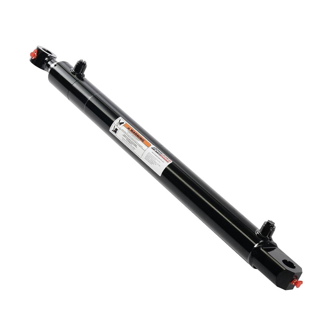 Kingway Double Acting Hydraulic Cylinder 2" Bore x 22" Stroke, 1" Pin Holes, SAE#6 Ports, 3000 PSI High-Pressure Welded Cylinder, Replacement Hydraulic Ram for Tractor, Loader, Ag Equipment