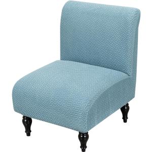 FUANGUI Armless Accent Chair Cover Slipcover, Stretch Spandex Chair Covers for Living Room Removable Washable for Armless Chair Furniture Protector (1Pcs, A10)