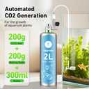 2L Aquarium CO2 Generator System, CO2 System Kit with Regulator and Needle Valve for Aquarium Plants Tanks