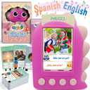 GUFINO Learning Toys for Toddlers 1-3  Pink Bilingual Toys in Spanish and English with Sight Words Flash Cards 1st Grade and Older  Juguetes para Nias de 3 Aos. Early Language Development