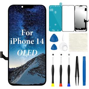 OLED for iPhone 14 Screen Replacement 6.1 inch 3D Touch LCD Display Digitizer Full Assembly with Repair Tools A2882 A2649 A2881 A2884 A2883