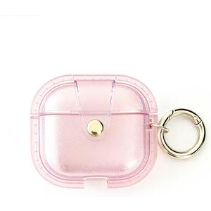 for AirPods Pro 3 Case 2025 with Lock Clear Cases,Soft TPU Cover for Airpods Pro 3rd Case for Air pod Pro 3 Cover with Keychain for Airpods Pro 3 Gen for Women Girls (Pink)
