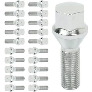 ECCPP 20 Pieces Wheel Lug Nuts M12x1.25 12mmx1.25 Wheel Lug Bolts Shank Length 28mm fits for 2015-2022 for Renegade |2018-2022 for Compass |2014-2022 for Cherokee