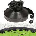 JERIA 2 Inch Tall 66 FT Garden Edging Kit with 90pcs Spikes, Plastic Edging for Landscaping