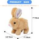 Bunny Stuffed Animal Plush, Interactive Electronic Pet Hopping Bunny Toy, Realistic Stuffed Bunny Rabbit for Kids (#White)