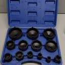 13pc Spindle Nuts Socket Kit Ball Joints Axle Locknut Remove Install Locking Hub Socket for KM Groove Nuts, 4 Teeth Exterior with 1/2'' 21.5mm 25mm 30mm 32.5mm 36mm 43mm 48.5mm 57mm 62.5mm 69mm 76mm