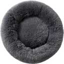 Donut Dog Bed Cat Bed Fluffy Calming Pet Bed Dog Round Bed Cat Round Bed Warm Kitten Nest Ideal for 3Kg Pet, Small, Dark Light
