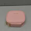 Small Makeup Bag with Led Mirror, Mini Travel Make up Bag 3 Light Modes Adjustable Brightness, for Women Organizer Cosmetic Bag, Portable Travel Train Toiletry Bag, for Pool Parties Work Touch-Ups (Pink)