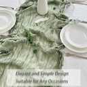 1 Pack Sage Green Cheesecloth Table Runner 20 x 120 inch Gauze Table Runners 10 FT Long,Semi Sheer Boho Cheese Cloth Fabric Table Runner Bulk for Wedding,Party,Baby Shower,Bridal Shower Decoration
