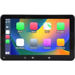 Double Din Car Stereo for Carplay for Android Auto, 7in Car Play with 1080P Reverse Camera, Multimedia Player with BT, , Mirror Link, Voice (W507C (W507C Self Adhesive Bracket)
