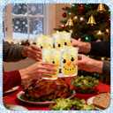 50 Pack Christmas Snowman Plastic Cups 12 Oz Disposable Snowman Party Cups Winter Holiday Party Cups for Christmas Party Supplies Coffee Wine Hot Cold Drinks