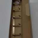 WINCASE Antique Brass Towel Hook, Brushed Brass Wall Hook Rail, 5 Hooks Antique Coat Hook Rail Hanger Bathroom Robe Hooks Rack Wall Mounted