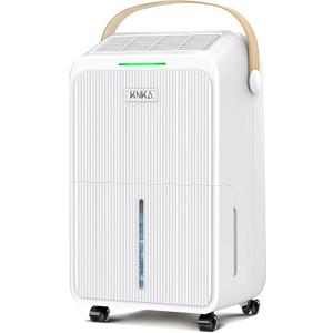 KNKA 2500 Sq.Ft Dehumidifier for Basement with Drain Hose Max 34 Pints, Dehumidifiers for Home, Bedroom, Bathroom, Large Room, Three Modes, Intelligent Humidity Control, Dry Clothes, 24HR Timer