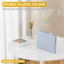 Plastic Hanging File Folders Letter Size,12 Pack Reinforced Filing Cabinet Folders with Tabs,1" Expansion Hanging File Organizer for Home Office,Macaron Heavy Duty Folders for File Frame Box
