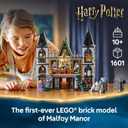 LEGO Harry Potter Malfoy Manor Building Set - Harry Potter Toy for Boys & Girls, Ages 10+ - Collectible Kids Toy for Fans - Includes 9 Minifigures - 76453