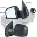 Left driver Side Door Mirror with Blind Spot Glass Power Fits 2015-2020 Ford F150 Without Turn Signal Light Non-Heated (3Pins) Replaces: ‎FL3Z17683AK