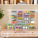 ARSTPEOE 30 Drawers, Acrylic Desk Makeup Organizer, Plastic Drawers Organizer, Stackable Storage Solution for Makeup, Dresser, Office, Bathroom Clear Plastic Craft and Bead Storage Cabinet