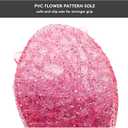Flower Pairing Girls Princess Jelly Flats - Sparkly Dress Up Sandals for Cosplay & Parties | Lightweight Ballet Heels for Kids, 1.5 Little Kid