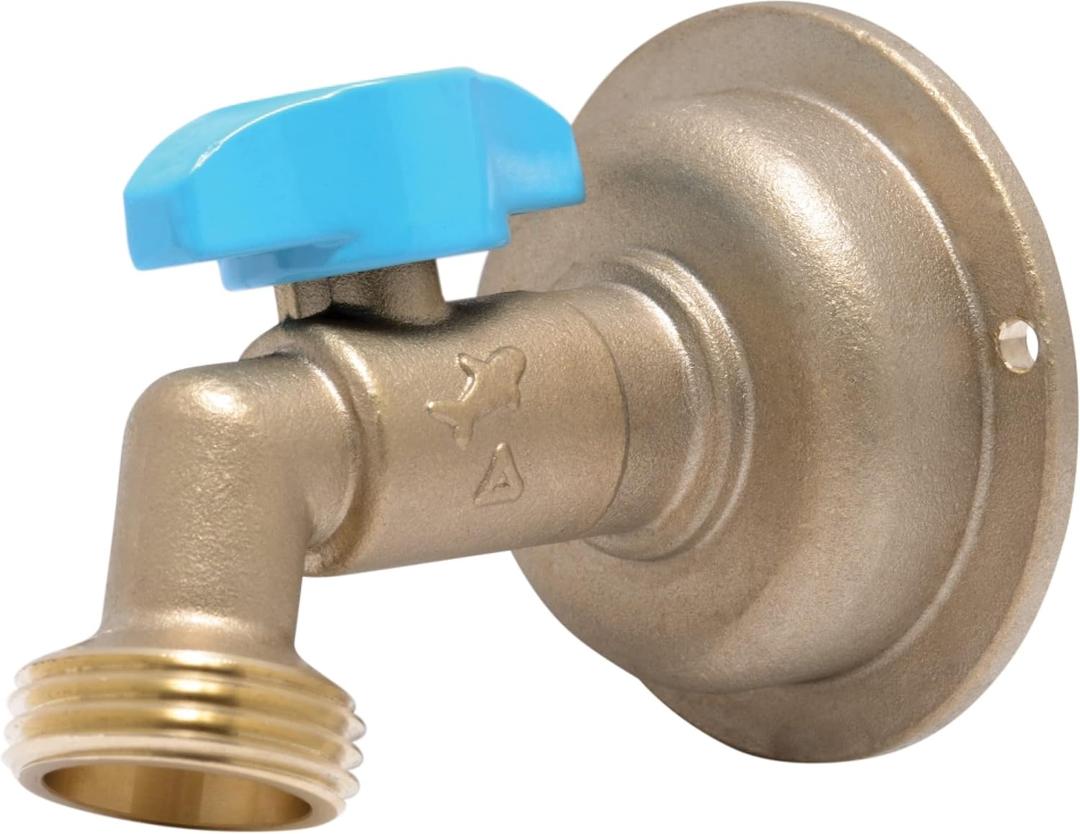 SharkBite 1/2 x 3/4 Inch MHT 90 Degree Hose Bibb, Quarter Turn, Push To Connect Brass Plumbing Fitting, PEX Pipe, Copper, CPVC, PE-RT, HDPE, 24620LF