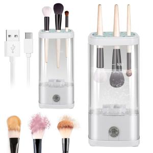 Electric Makeup Brush Cleaner, Automatic 2 in 1 Makeup Brush Dryer Makeup Brush Washer Combined Quick Efficient Cleaner Machine