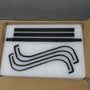 Pool Outdoor Towel Rack, 4 Bars Metal Heavy Duty Never Tilt for Pool Hot Tub Spa Towel Dying Rack, Towel Stand, 3.6FT High, Black