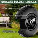 Taifa 4 PCS 13 Inch Rubber Solid Flat Free Replacement Tires and Wheels 4.00-6 with 5/8'' Axle Bore Hole, Air Less Wheel for Wheelbarrow/Wagon/Hand Truck/Trolley/Garden Scooter etc.