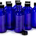 Vivaplex, 12, Cobalt Blue, 4 oz Glass Bottles, with Lids