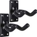 Sound harbor Guitar Hanger 2 Pack Guitar Wall Mount Hangers for Electric Acoustic and Bass Guitars Ukulele