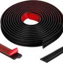 20FTx1.6IN Wall Decoration Molding Trim, Flexible DIY Wall Trim Self-Adhesive 3D Chair Rail Panel Molding for Wall Edge, Ceiling, Door Frames, CountertopBlack