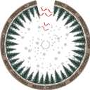 Christmas Christmas Tree Skirt 36 Inch, Snowflake Winter Holiday Tree Mat Decoration