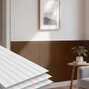 Upick Wainscoting Panels Beadboard, Paintable PS Wall Paneling for Accent Wall 116" x 39"