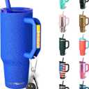 Frost Buddy Thicc Buddy - 40 oz Stainless Steel Vacuum Insulated Tumbler with Lid and Straw for Water - Travel Mug Cupholder Friendly - Gifts for Women Men Him Her (Royal Glitz)