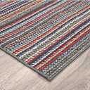 Garland Rug Carnival Stripe 3 Ft. x 8 Ft. Multi Color Runner Rug, Random Multi-Color Stripes