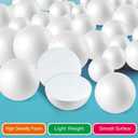 Yalumo 70 Pack Foam Balls for Crafts, 5 Size Smooth Polystyrene Foam Balls 0.8 1.2 1.6 2 2.4 Inch Round White Foam Craft Balls for School Projects, Christmas Decoration, Modeling, DIY Ornaments