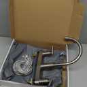 Kitchen Faucets, Kitchen Faucet with Sprayer, Brushed Nickel Kitchen Sink Faucet, 3 or 4 Hole RV Faucet for Kitchen Sink, Stainless Steel Touch Kitchen Faucet with Side Sprayer, TDLKF024L