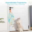 Interactive Cat Toys for Indoor Cats,Rechargeable Automatic Concealed Cat Feather Teaser,Motion Activated Enrichment Toys for Indoor Bored Adult Cats(Color) (White)