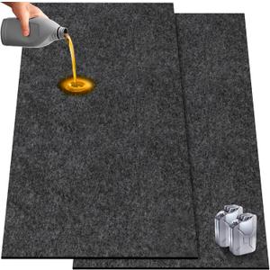 2 Pack 36 x 60 Inch Premium Oil Spill Mat,Garage Floor Mat for Under Car,Highly Absorbent Maintenance Mat Protect Your Floor from Oil Drips, Spills, Splashes and Stains