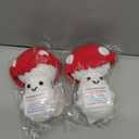 Positive Mushroom Gifts Love Support, Gifts for Her Him Friends Birthday Mother's Father's Day Wife Mom Dad Girlfriend, Crochet Mushroom Doll with Emotional Cards Cheer Up Desk Decors (Thank You)