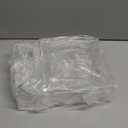 Kathfly 2 Pack Scalloped Clear Acrylic Napkin Holder, 7 x 7 x 2.56 Inch Scalloped Tray, Disposable Paper Napkin Holder for Weddings, Bathroom, Kitchen, Dining, Bars, Hotels and Home Decoration