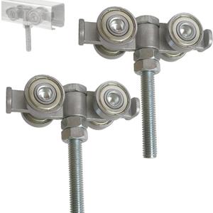 BiJun 4 Wheel Rolley Assembly,Strut Channel Trolley Rollers Wheel for 1-5/8" Wide and All 1-5/8" or Taller unistrut Strut Channel to Mount Heavy Barn or Shed Sliding Doors(2PCS)