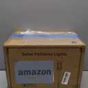 Solar Lights Outdoor Waterproof, 8 Pack 21" Solar Pathway Lights with Metal & Glass, Auto On/Off Garden Lights for Yard, Landscape, Driveway Walkway