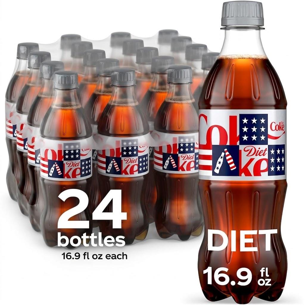 Diet Coke Diet Soda, 16.9 fl oz Bottles, 24 Pack - Cola Soft Drinks Exp February/03/25