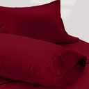 TEXAS LINEN CO. 100% Egyptian Cotton Pillow Cases King Size Set of 2 - Luxury 1200 Series Sateen Pillow Covers (Burgundy), Soft & Breathable 5 Star Hotel-Quality Pillowcases, Fits King Size Pillows