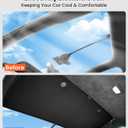 Zanch Upgraded Tesla Model X Sunshade Roof [No Gaps, Never Sag] 3PCS Heat Insulation Custom Fit Front Roof Glass Sun Shade for Model X 2020-2025, Black