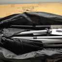 Heavy Duty Lightweight Portable Folding Camp Chair for Backpacking with Cup Holder and Carry Bag (Black)