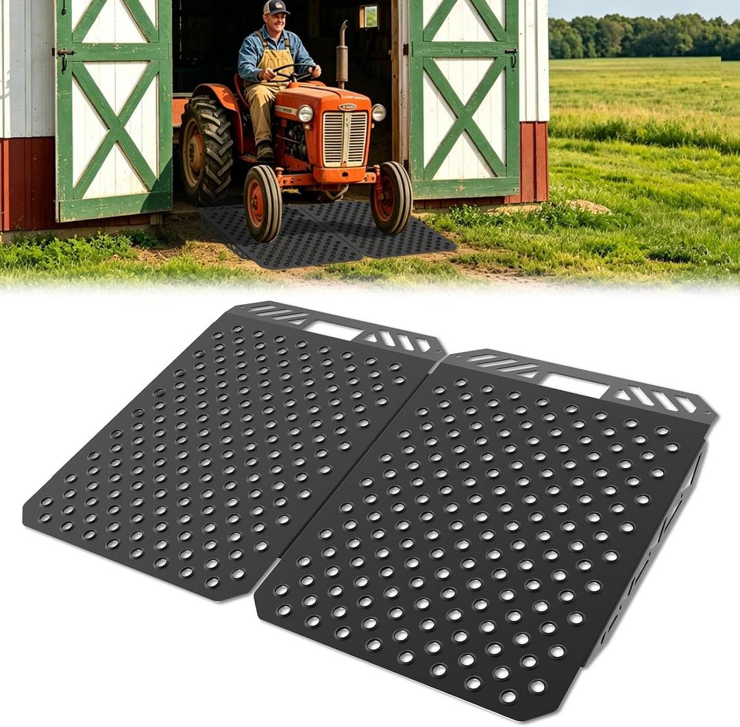Shed Ramps for Riding Mower - 33.2" L x 48" W, Heavy-Duty Steel
