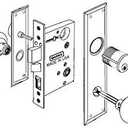 91A-RH Mortise Lock, Right Hand